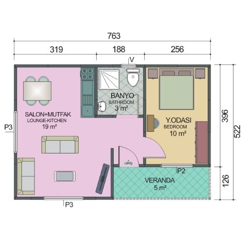 Prefabrik Ev (40m²) - Görsel 2